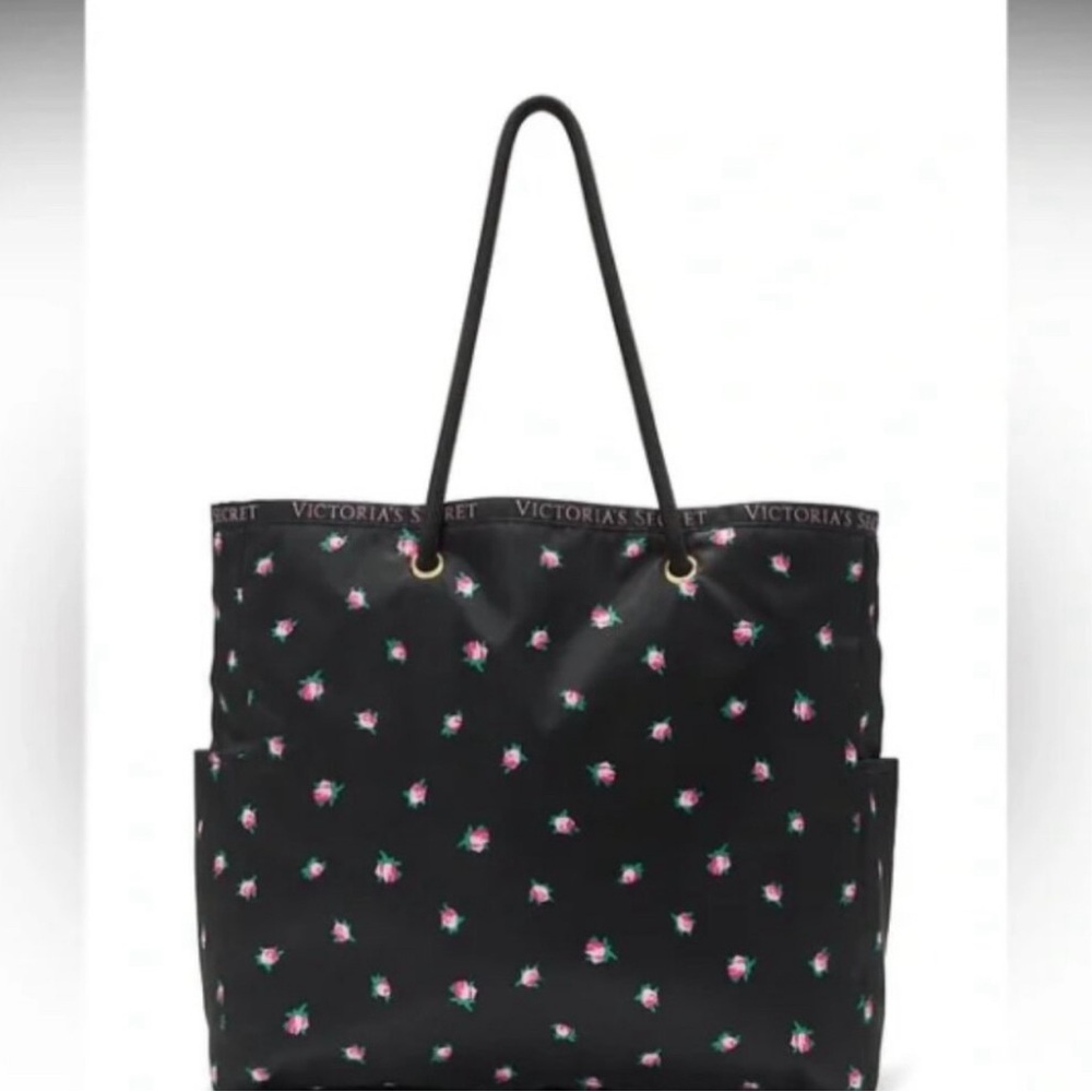 VS REVERSABLE TOTE BAG (STRIPED/ROSES)